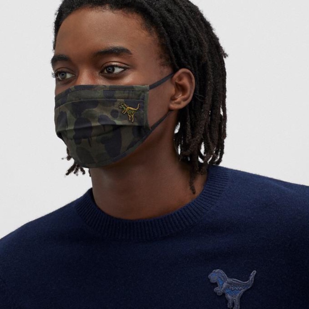 COACH • Rexy Face Mask with Wild Beast Print - Picture 2 of 5